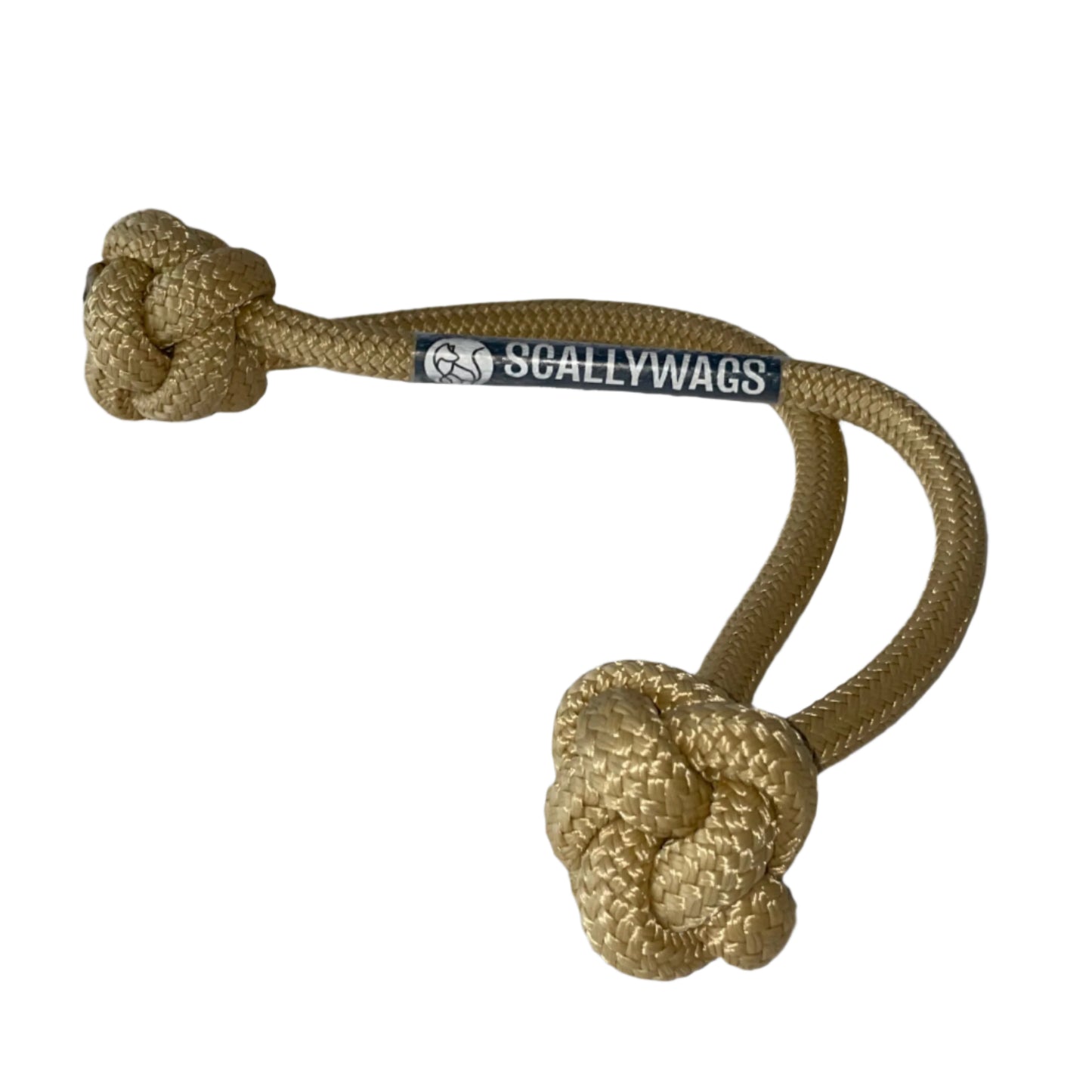 Scallywags Signature Dog Toy The Ketch – Durable 10mm yacht-grade double-braided rope, 36cm in length, designed for interactive play and strengthening the bond between you and your dog. Machine washable for easy cleaning.
